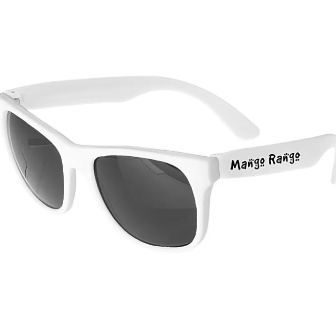 Neon Sunglasses with White Frames