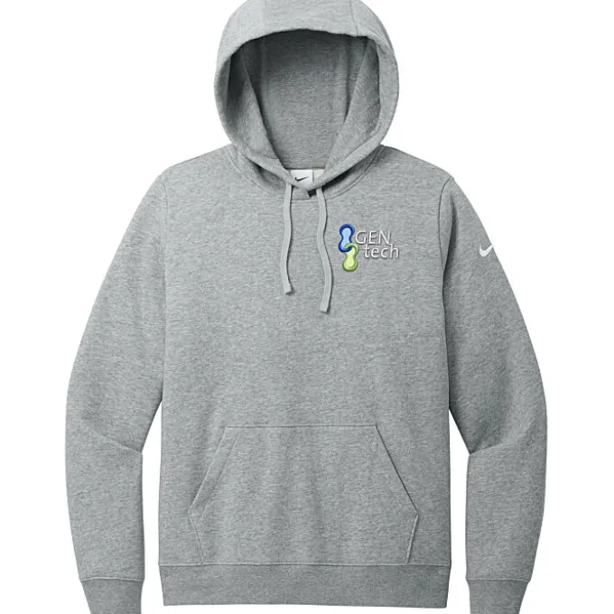 Nike Club Fleece Sleeve Swoosh Pullover Hoodie - Ladies' - Embroidered