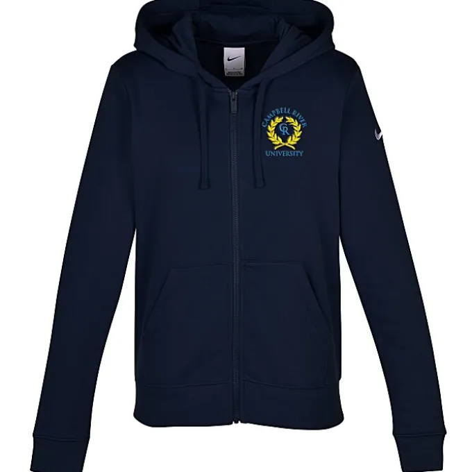 Nike Club Fleece Sleeve Swoosh Full-Zip Hoodie - Ladies'