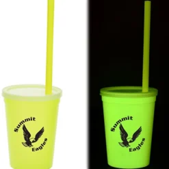 Nite Glow Stadium Cup with Straw - 11 oz