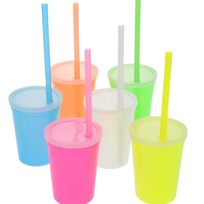 Nite Glow Stadium Cup with Straw - 11 oz