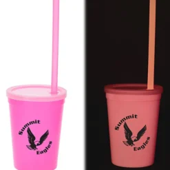 Nite Glow Stadium Cup with Straw - 11 oz