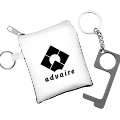 No Contact Keychain with Pouch