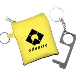 No Contact Keychain with Pouch