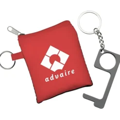 No Contact Keychain with Pouch
