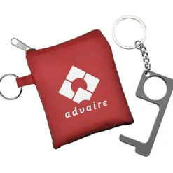 No Contact Keychain with Pouch