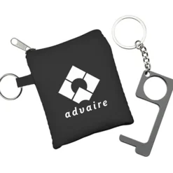 No Contact Keychain with Pouch
