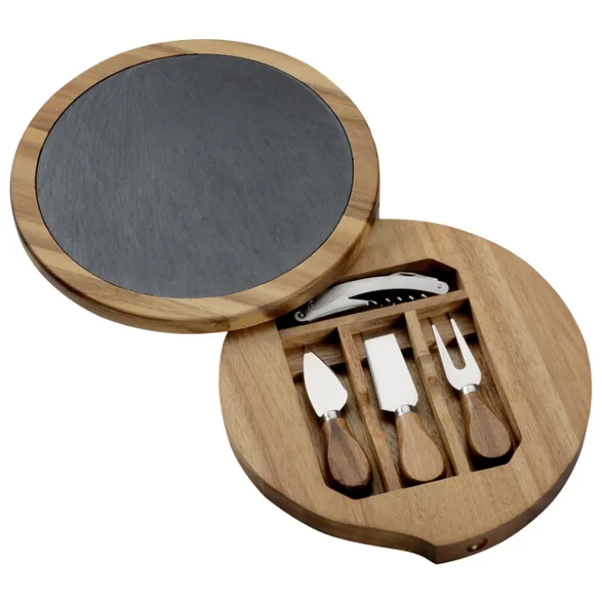 Normandy Swivel Base Cheese and Wine Set