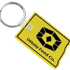 North Dakota Soft Keychain - Opaque