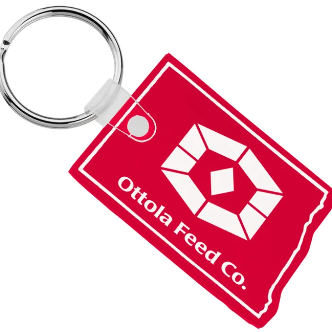 North Dakota Soft Keychain - Translucent