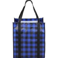 Northwoods Plaid Grocery Tote