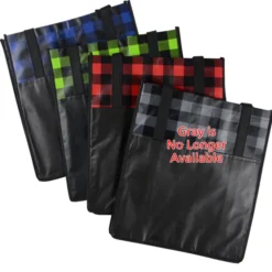 Northwoods Plaid Grocery Tote
