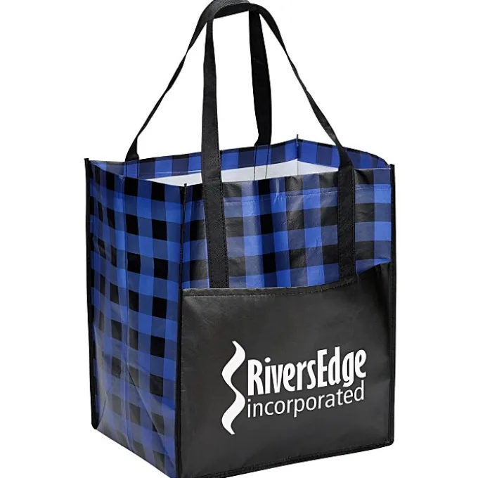 Northwoods Plaid Grocery Tote