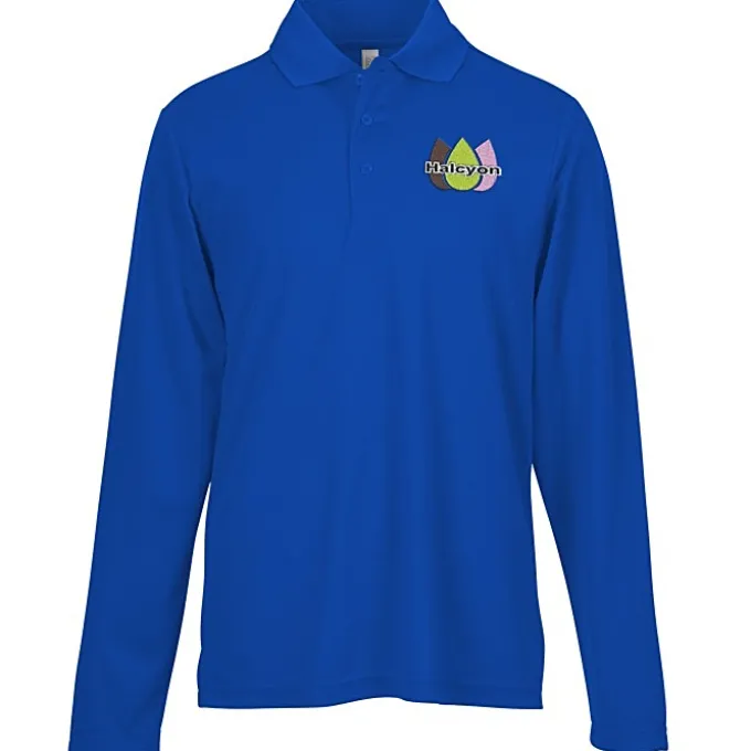 Nova Performance Long Sleeve Pique Polo - Men's