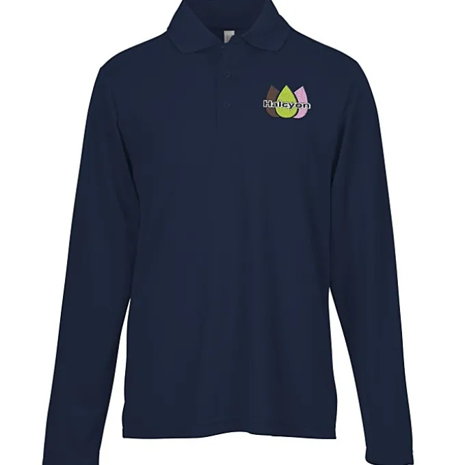 Nova Performance Long Sleeve Pique Polo - Men's