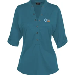 OGIO Poly Interlock Stay-Cool Henley - Ladies'