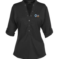 OGIO Poly Interlock Stay-Cool Henley - Ladies' - 24 hr