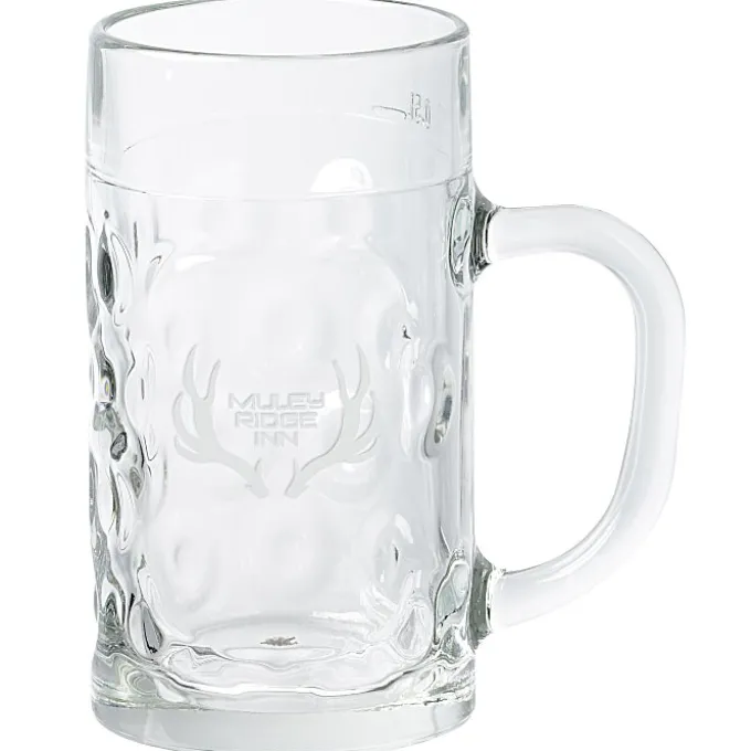 Oktoberfest Glass Mug - 17 oz - Deep Etch
