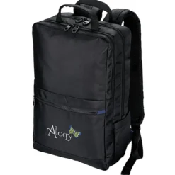 Ollie Laptop Backpack with Duo Charging Cable - Embroidered