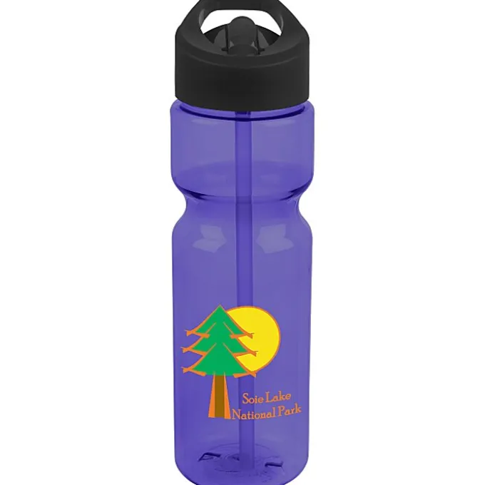 Olympian Bottle with Flip Straw Lid - 28 oz - Full Color
