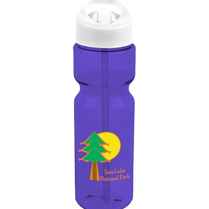 Olympian Bottle with Flip Straw Lid - 28 oz - Full Color