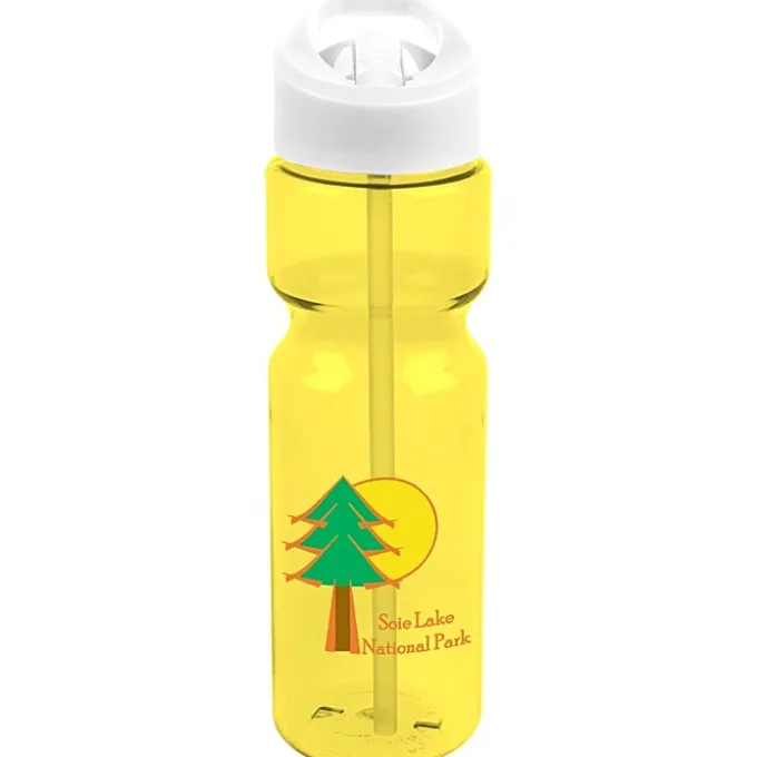 Olympian Bottle with Flip Straw Lid - 28 oz - Full Color
