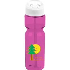 Olympian Bottle with Flip Straw Lid - 28 oz - Full Color