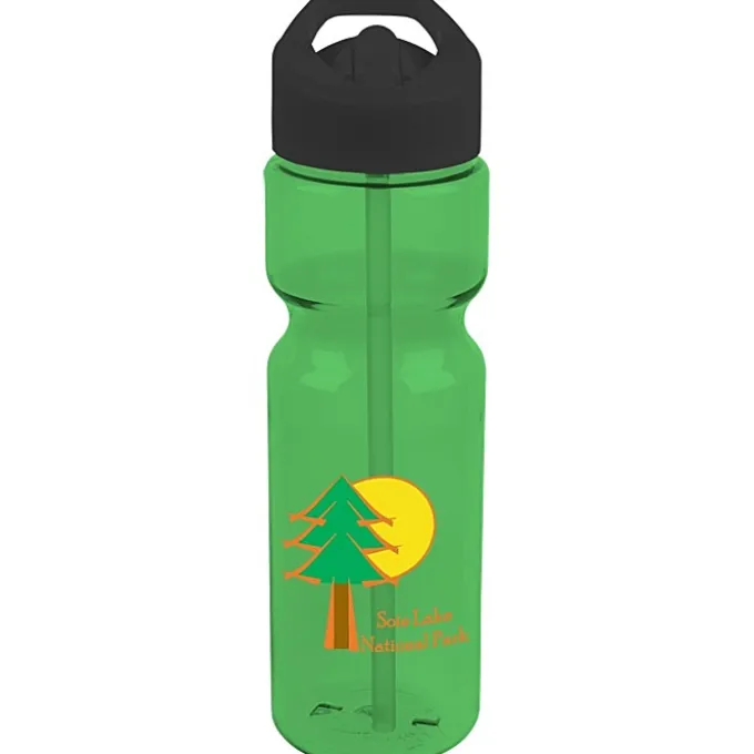 Olympian Bottle with Flip Straw Lid - 28 oz - Full Color