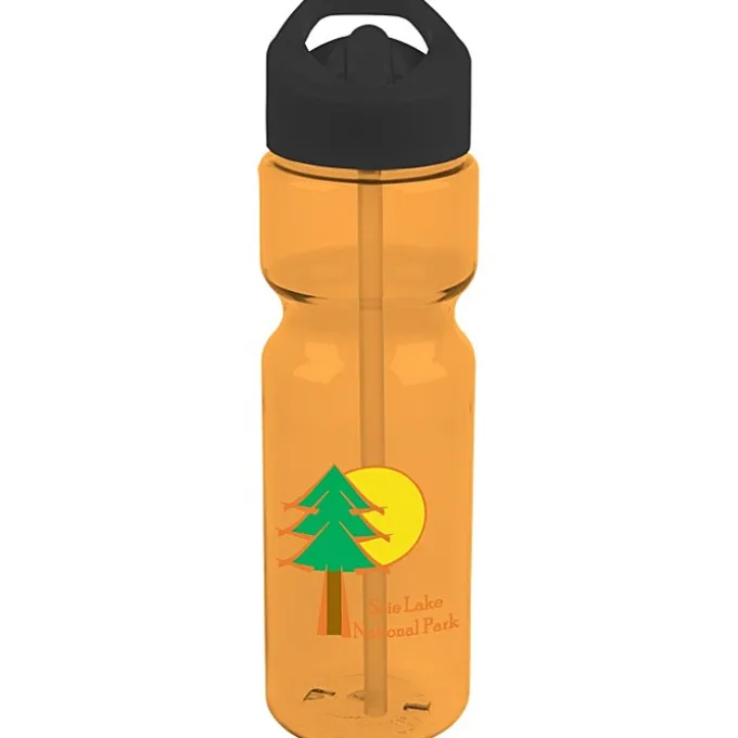 Olympian Bottle with Flip Straw Lid - 28 oz - Full Color