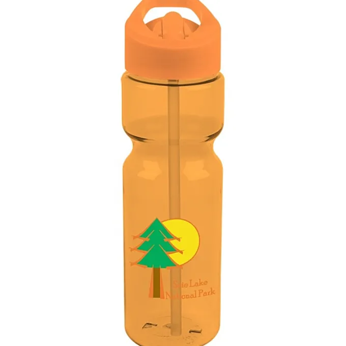 Olympian Bottle with Flip Straw Lid - 28 oz - Full Color