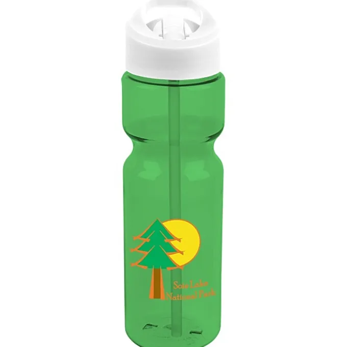 Olympian Bottle with Flip Straw Lid - 28 oz - Full Color
