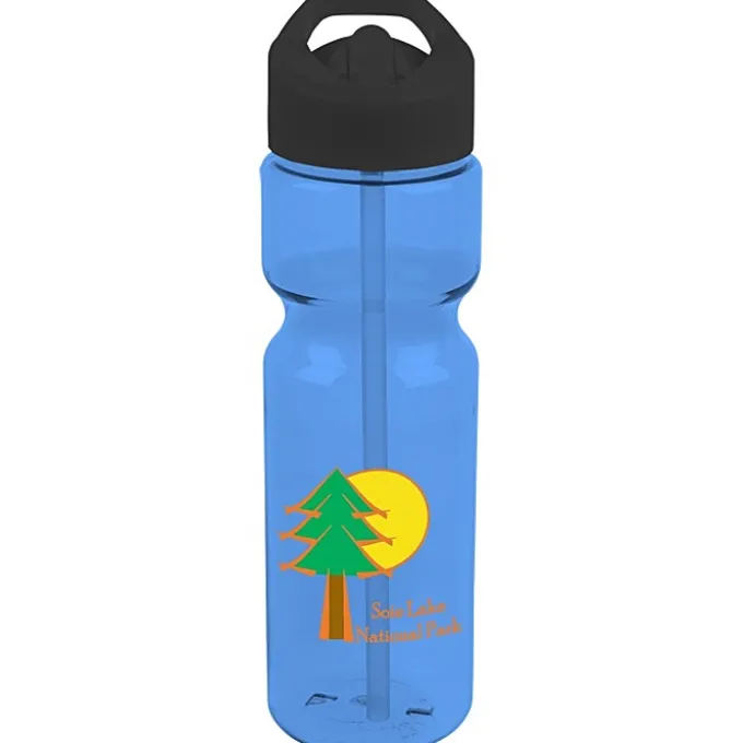 Olympian Bottle with Flip Straw Lid - 28 oz - Full Color
