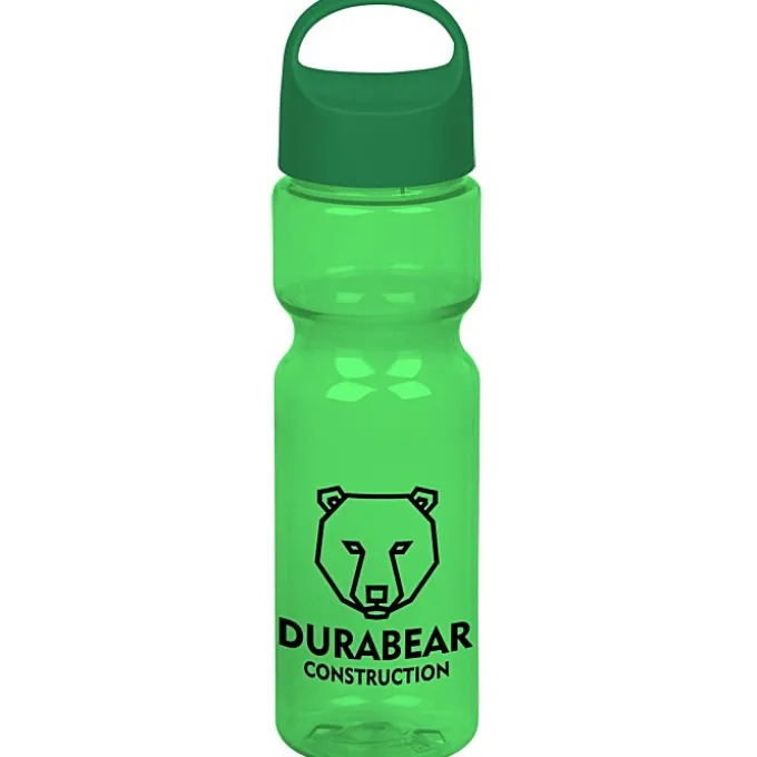 Olympian Bottle with Oval Crest Lid - 28 oz