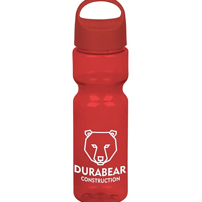 Olympian Bottle with Oval Crest Lid - 28 oz