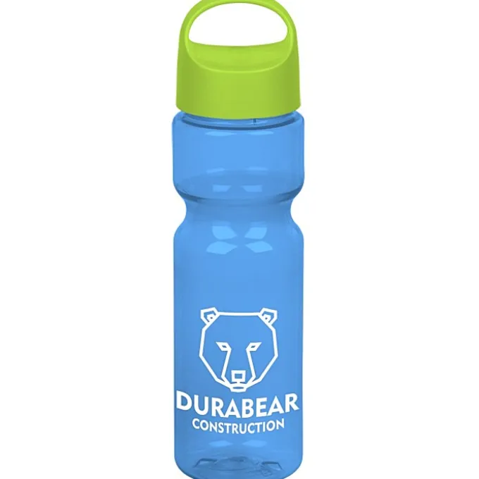 Olympian Bottle with Oval Crest Lid - 28 oz