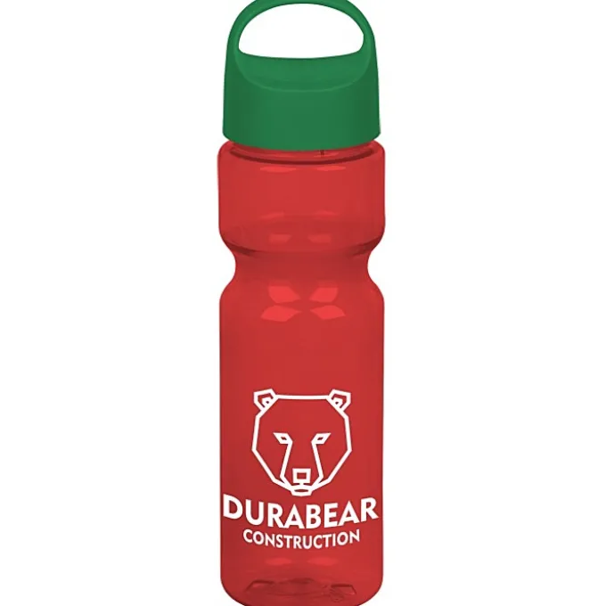 Olympian Bottle with Oval Crest Lid - 28 oz