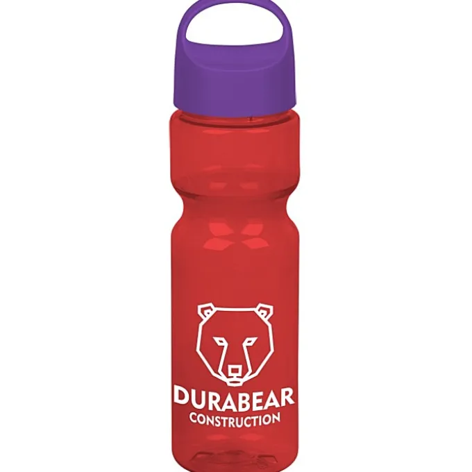 Olympian Bottle with Oval Crest Lid - 28 oz