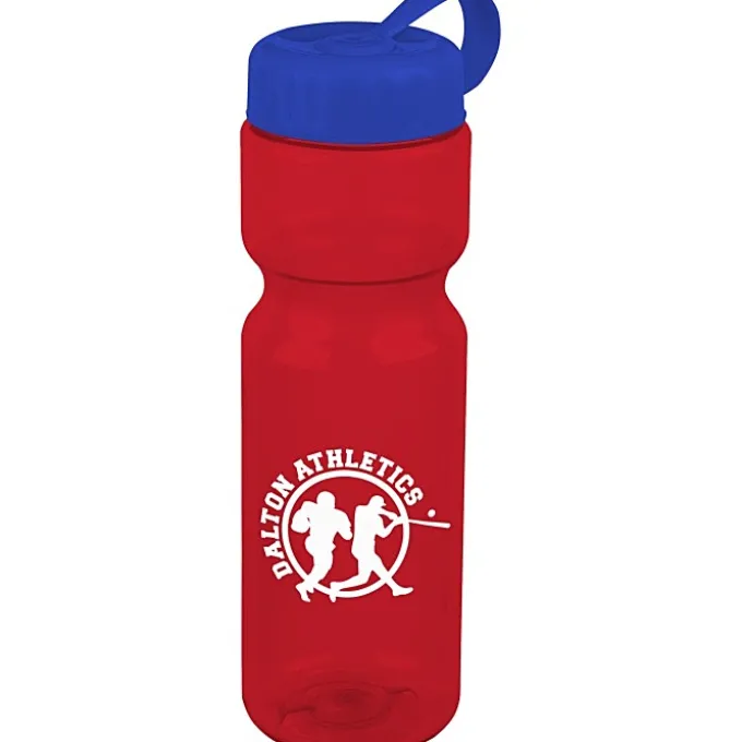 Olympian Bottle with Tethered Lid-28 oz