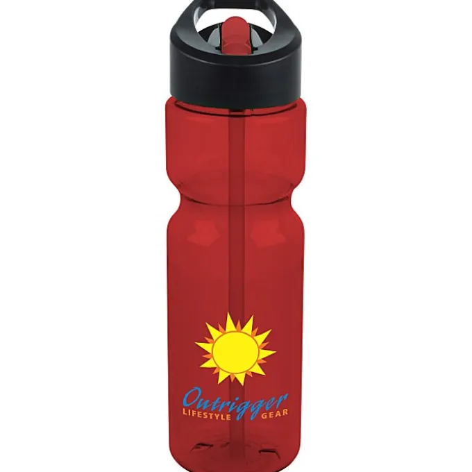 Olympian Bottle with Two-Tone Flip Straw Lid - 28 oz - Full Color