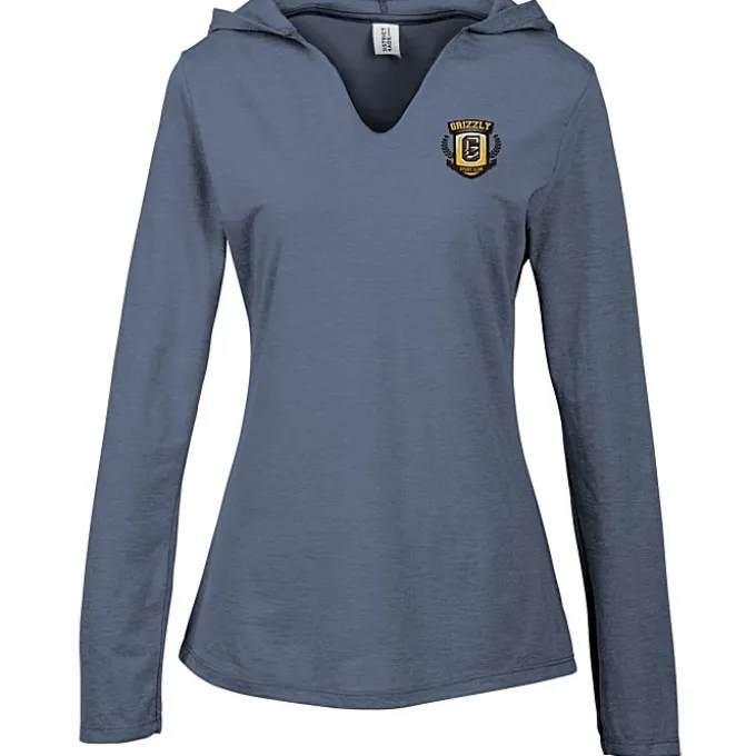 Optimal Tri-Blend Hooded T-Shirt - Ladies' - Embroidered