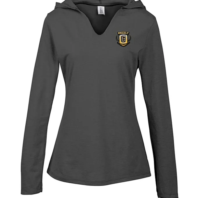 Optimal Tri-Blend Hooded T-Shirt - Ladies' - Embroidered