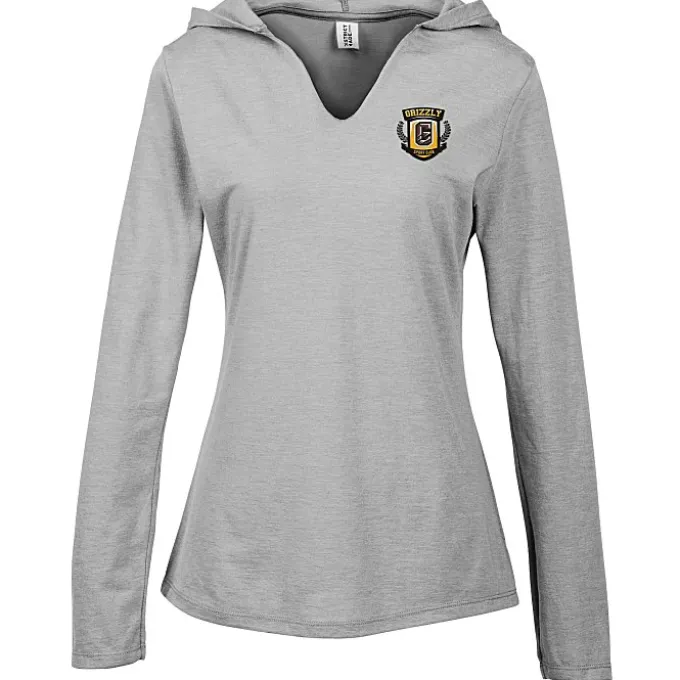 Optimal Tri-Blend Hooded T-Shirt - Ladies' - Embroidered
