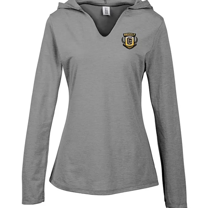 Optimal Tri-Blend Hooded T-Shirt - Ladies' - Embroidered