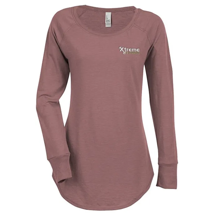 Optimal Tri-Blend Long Sleeve T-Shirt - Ladies' - Embroidered