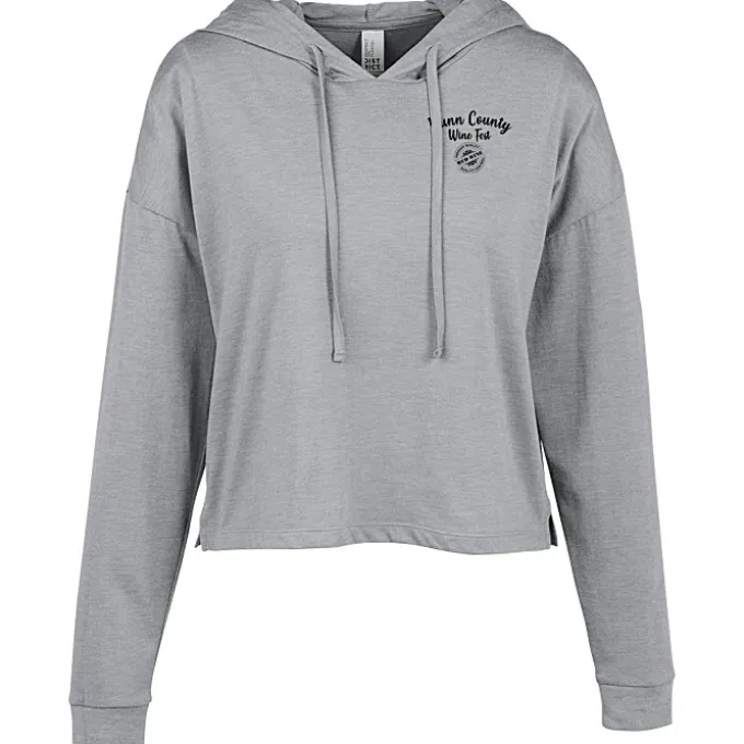 Optimal Tri-Blend Long Sleeve Midi Hooded T-Shirt - Ladies'