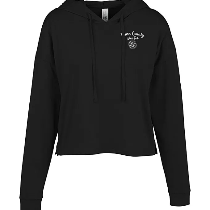 Optimal Tri-Blend Long Sleeve Midi Hooded T-Shirt - Ladies'