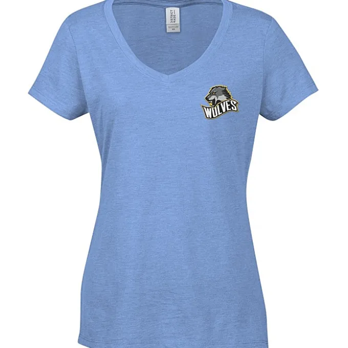 Optimal Tri-Blend V-Neck T-Shirt - Ladies' - Embroidered