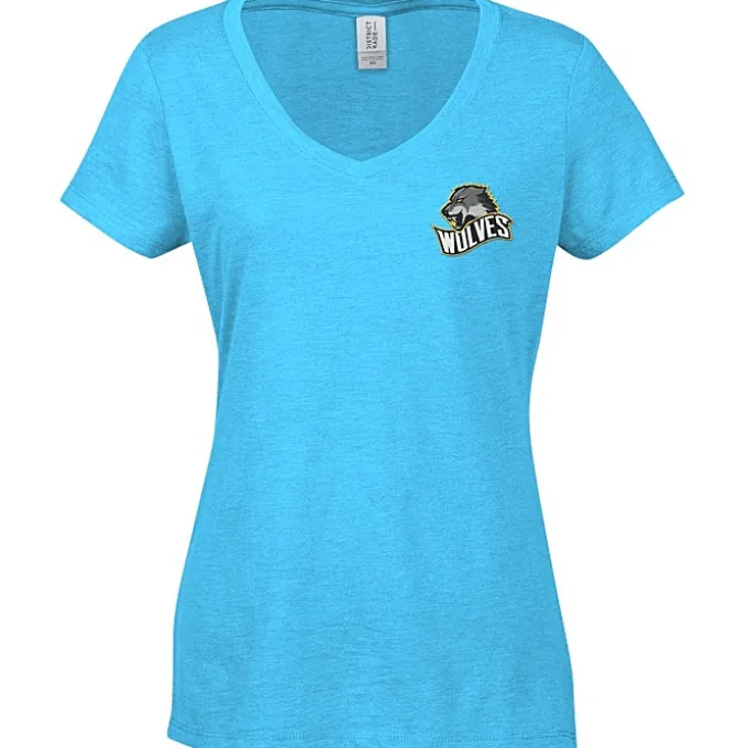 Optimal Tri-Blend V-Neck T-Shirt - Ladies' - Embroidered