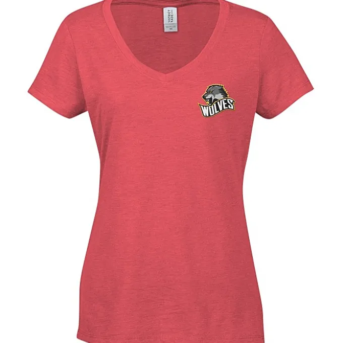 Optimal Tri-Blend V-Neck T-Shirt - Ladies' - Embroidered