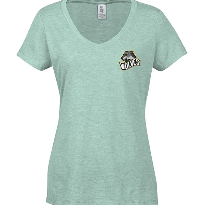 Optimal Tri-Blend V-Neck T-Shirt - Ladies' - Embroidered